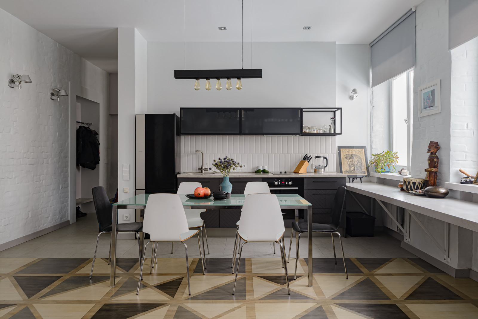 Проект недели: 30 кв.м. — кухня-гостиная с открытой кладкой