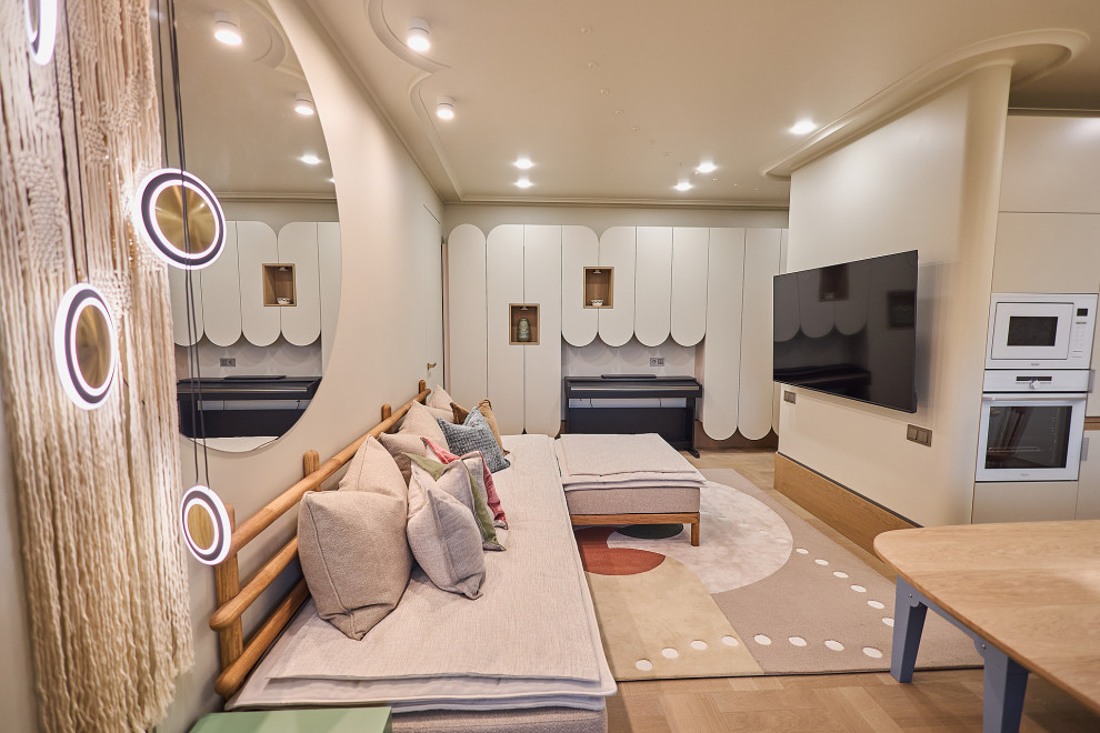 Кухня-столовая с завитком гюль