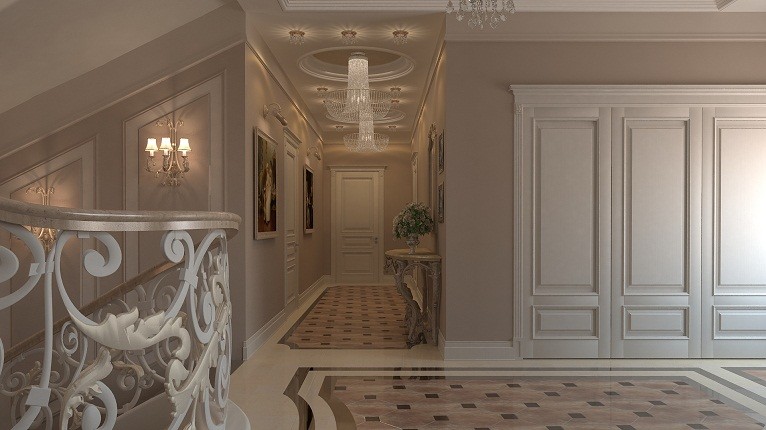 Дизайн проект интерьера роскошного дома в Чулково