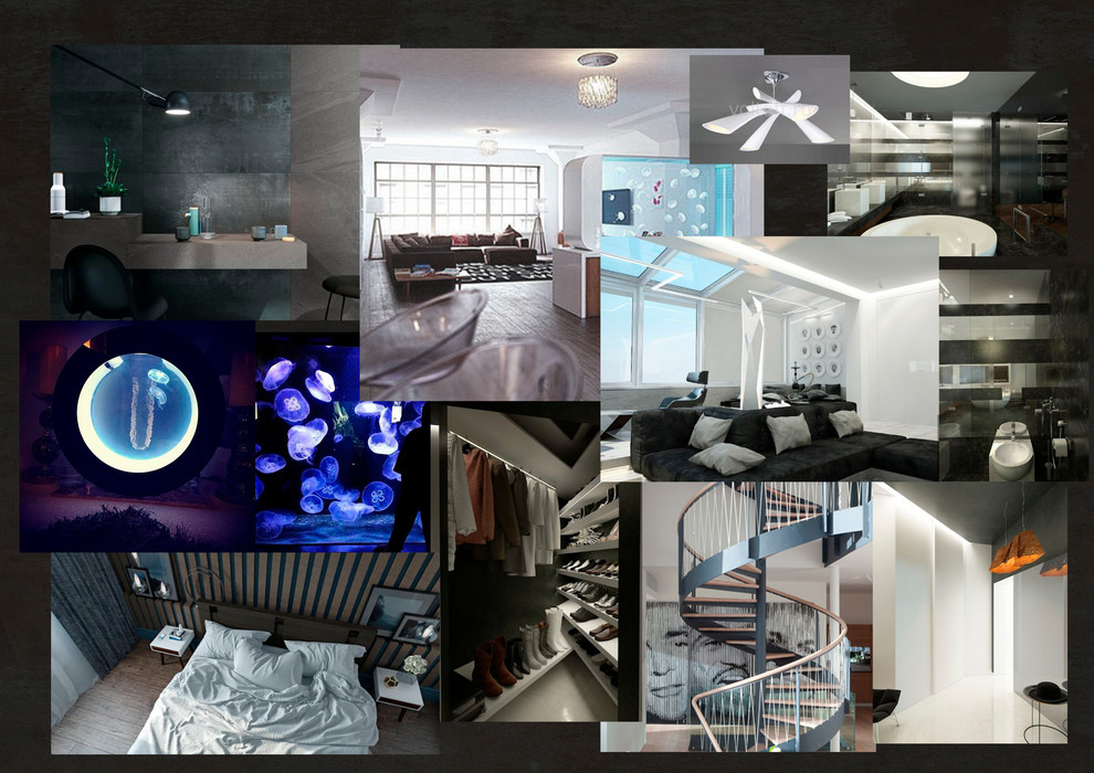 Обложка проекта: Дизайн-проект коттеджа 150 кв.. Подмосковье."Убежище супер-героя"