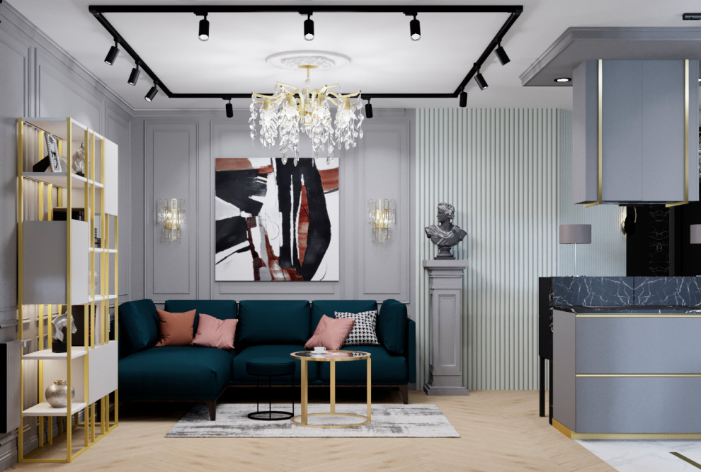 Буржуазная Эклектика в ЖК Крылья. 2к.кв. - 55 метров