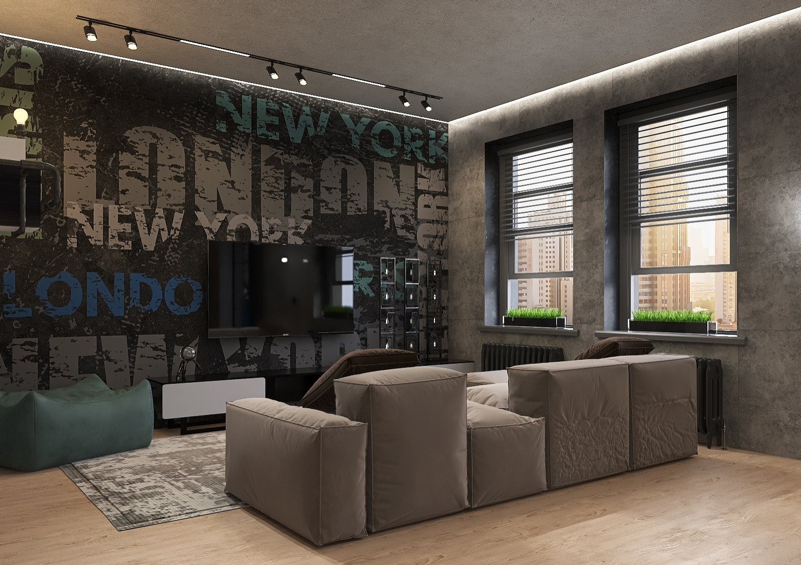 Брутальная двушка для холостяка