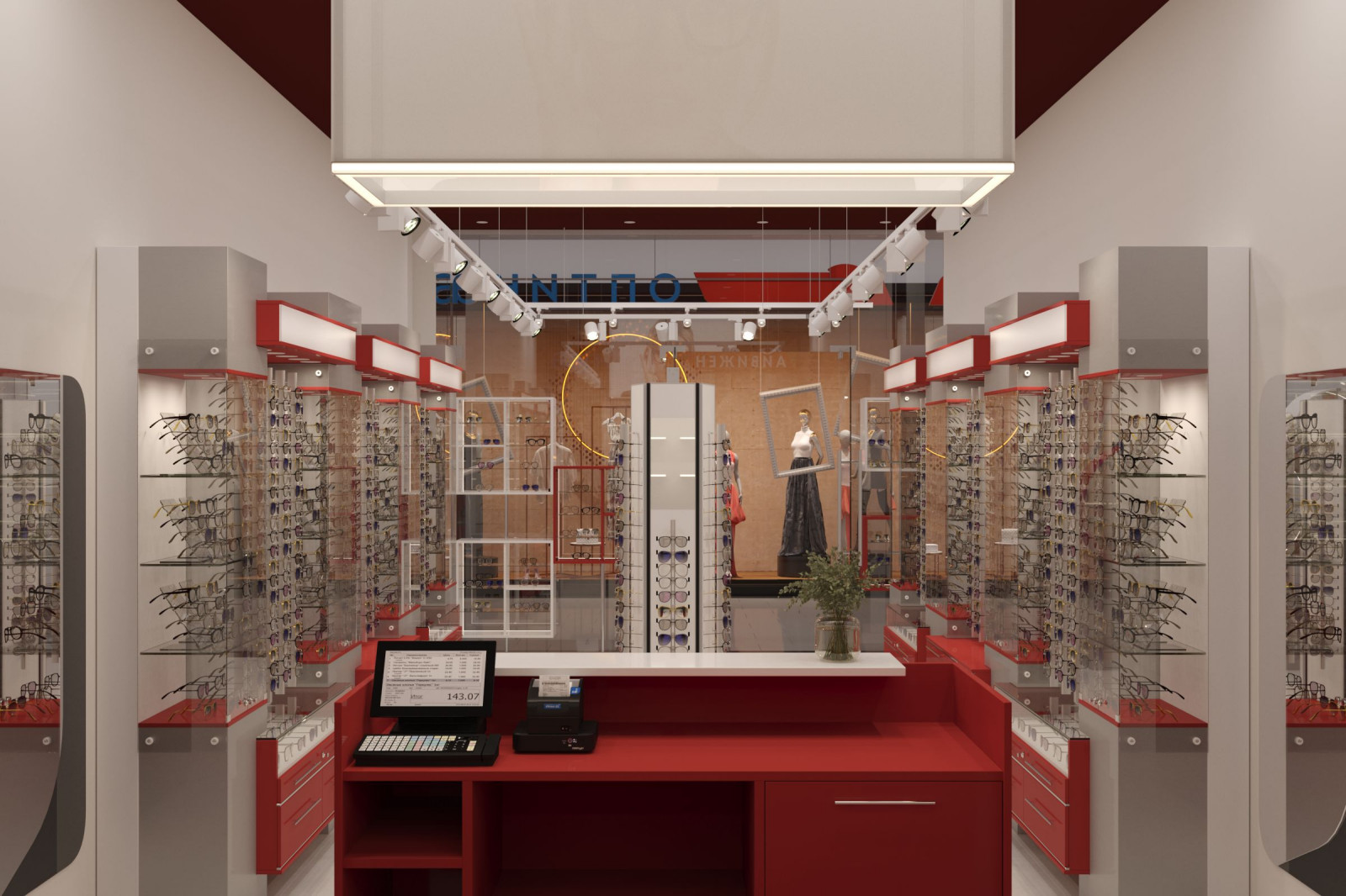 Интерьер салона оптика