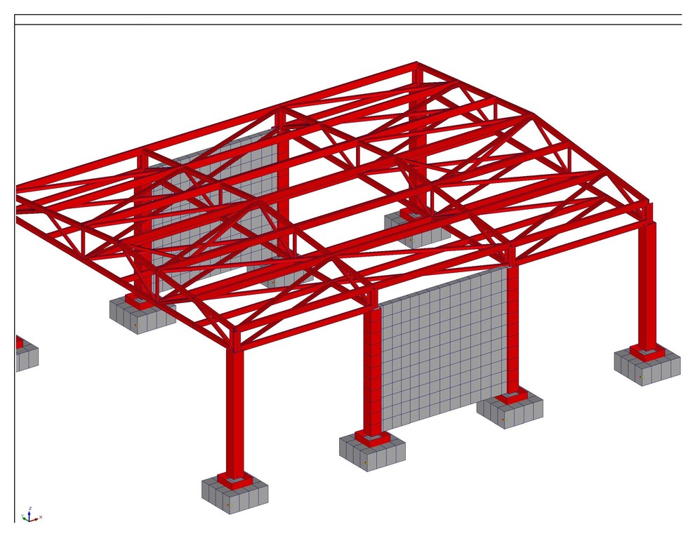 Расчет металлических ферм с опиранием на Ж/Б колонны