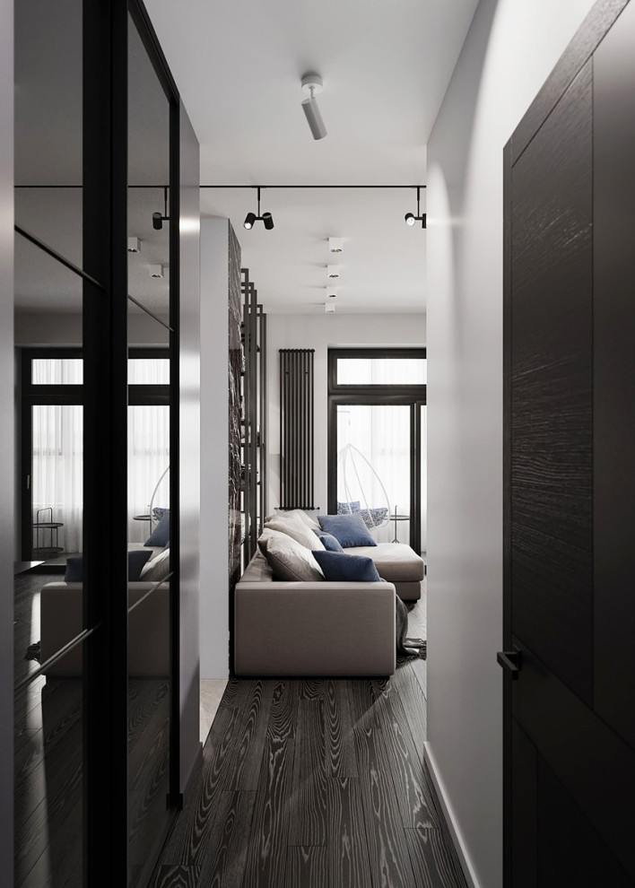 Интерьер квартиры в современном стиле, ЖК «Остров», 90 кв.м.