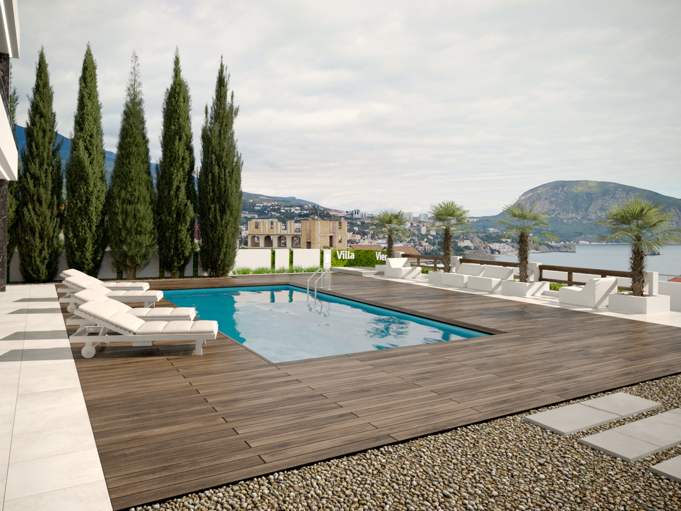 Проект благоустройства территории мини-отеля в Гурзуфе. Ландшафт