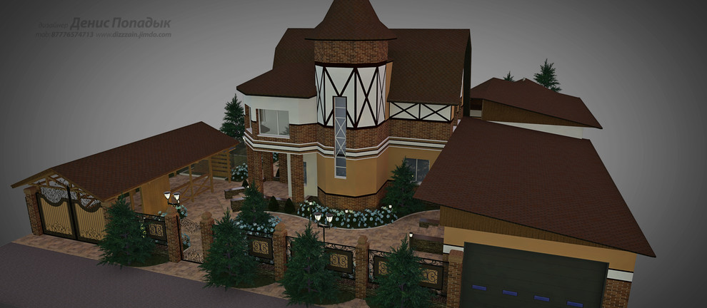 Проект экстерьера в стиле Фахверк