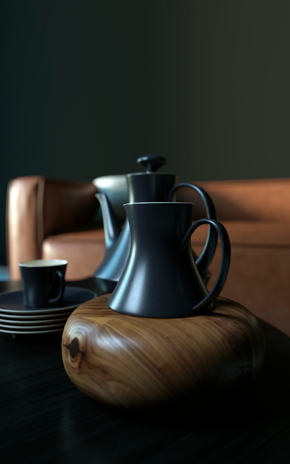 Интерьер в темных тонах