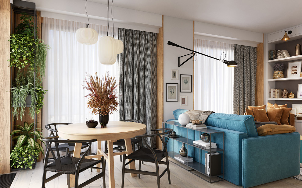 Квартира с зелеными акцентами