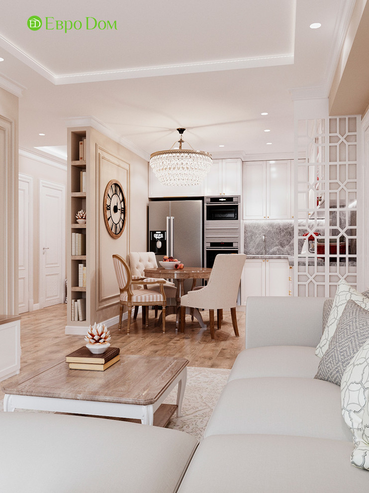 Дизайн трехкомнатной квартиры 83 кв. м в стиле неоклассика. Фото проекта