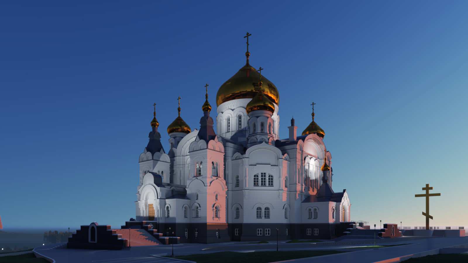 «Монастырь Свято-Николаевский (Белогорский): Собор Крестовоздвиженский»