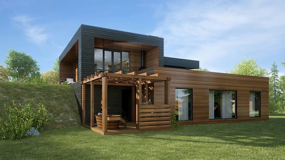 Частный дом-баня на Новой Риге