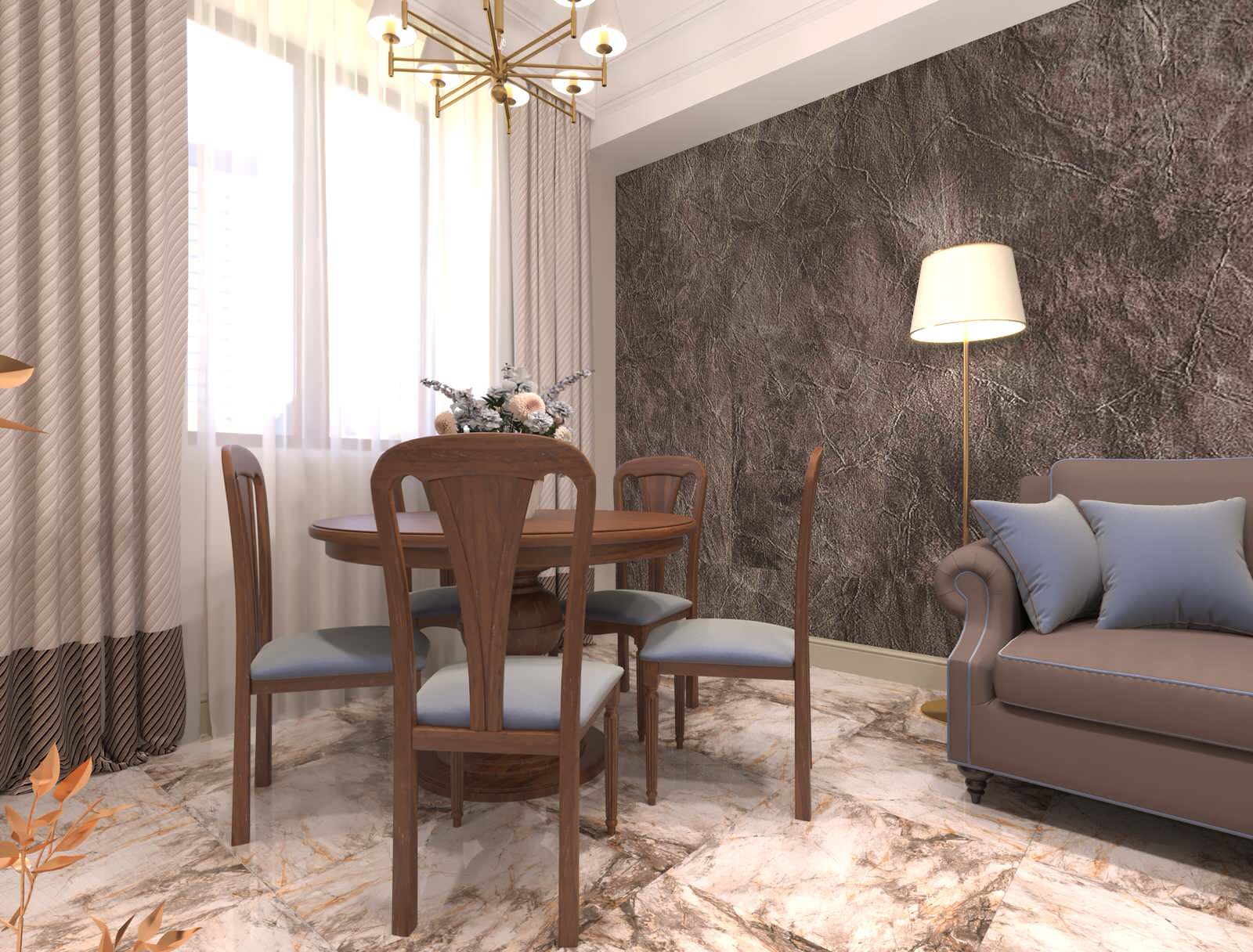 Дизайн-проект интерьера трехкомнатной квартиры .Новосибирск.