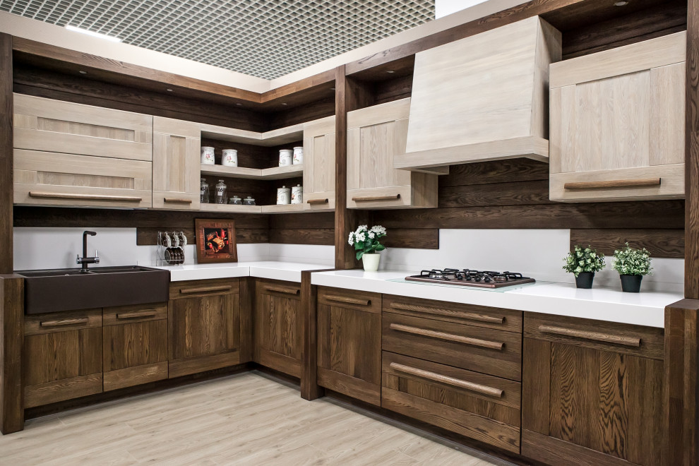 Дубовая кухня в современном стиле