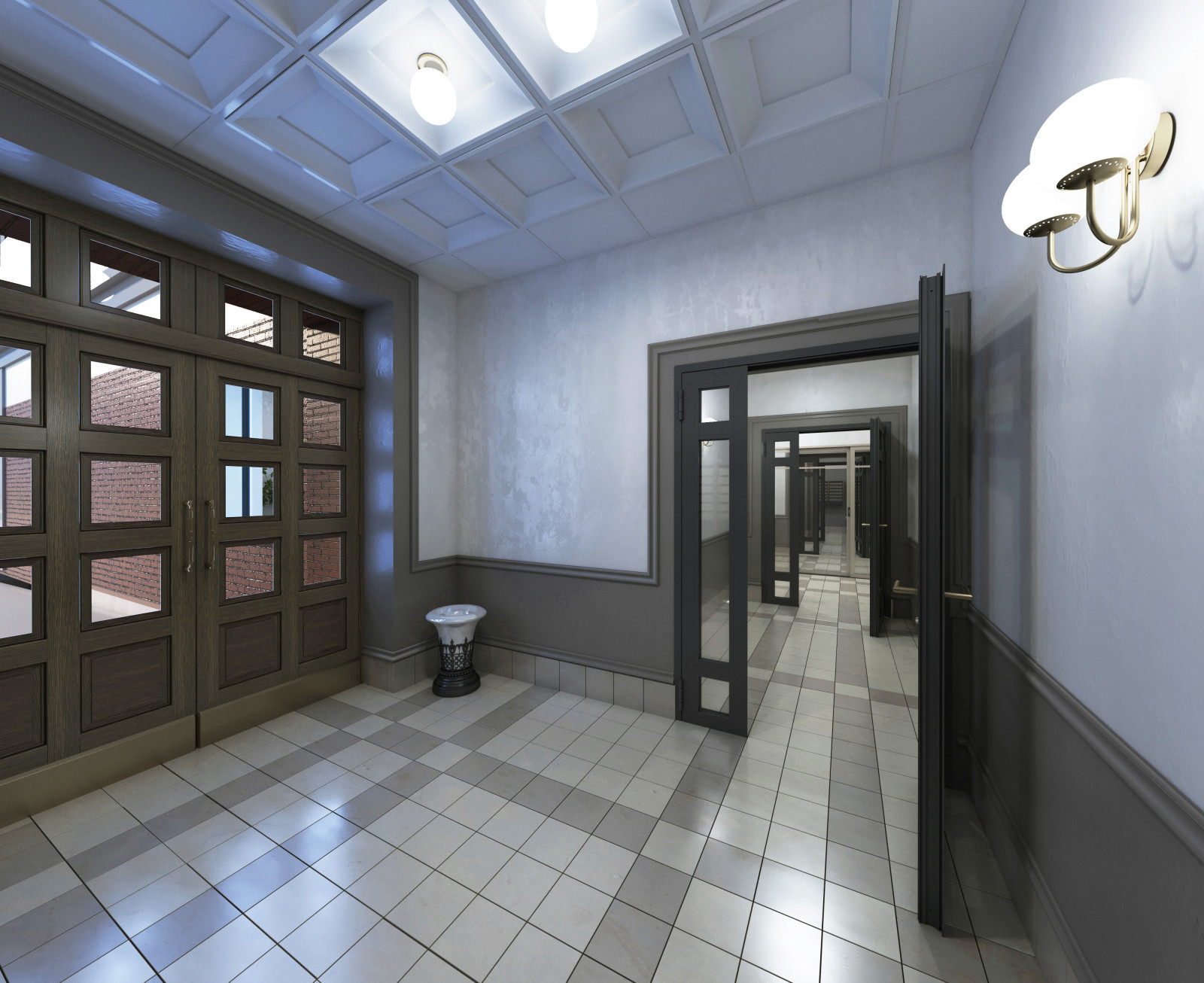 Интерьеры МОП, ЖК "БУЛГАКОВ", СК "СТРИЖИ"