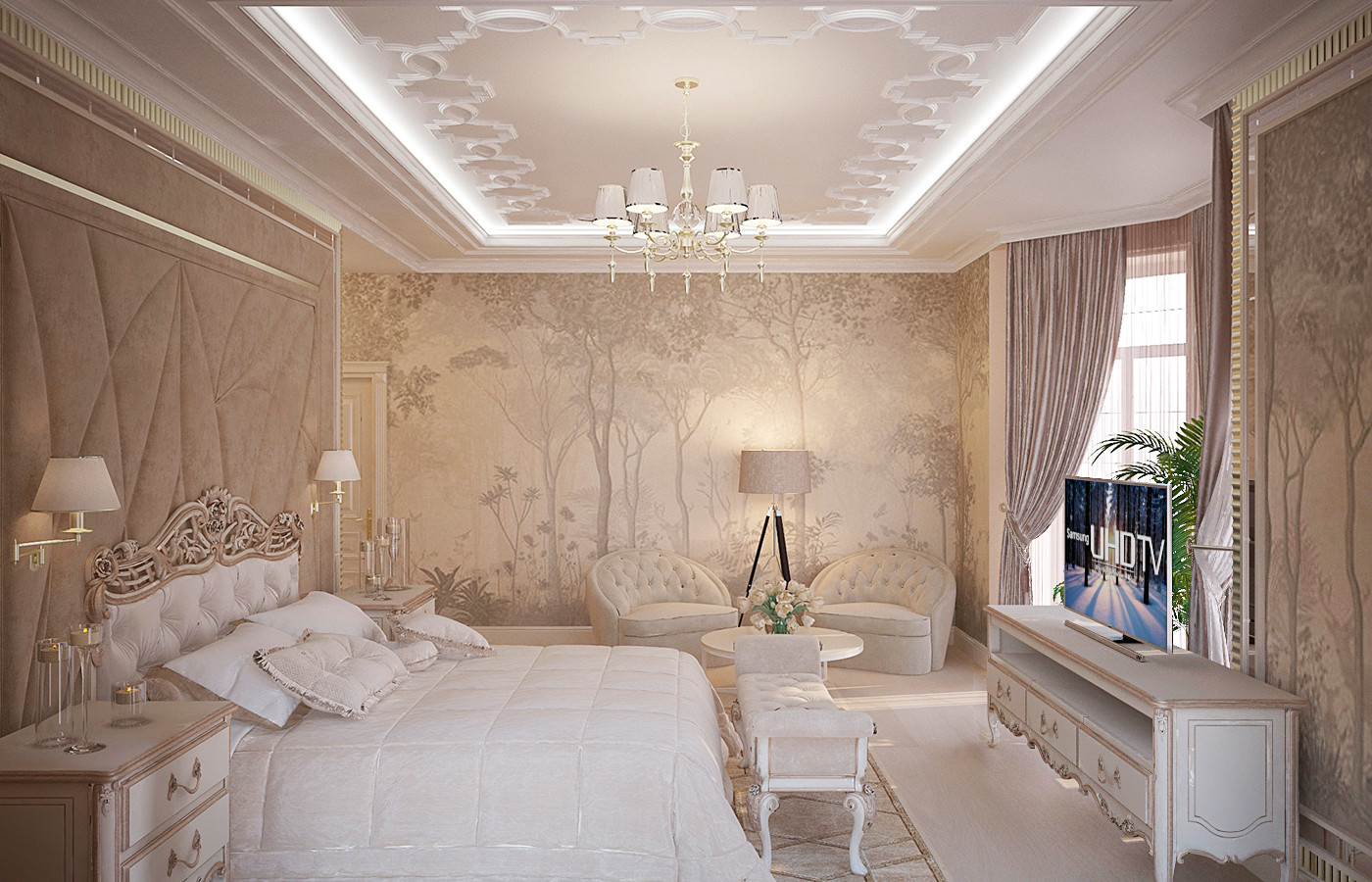 Второй этаж загородного дома, пространство спален в доме, 2020 г.