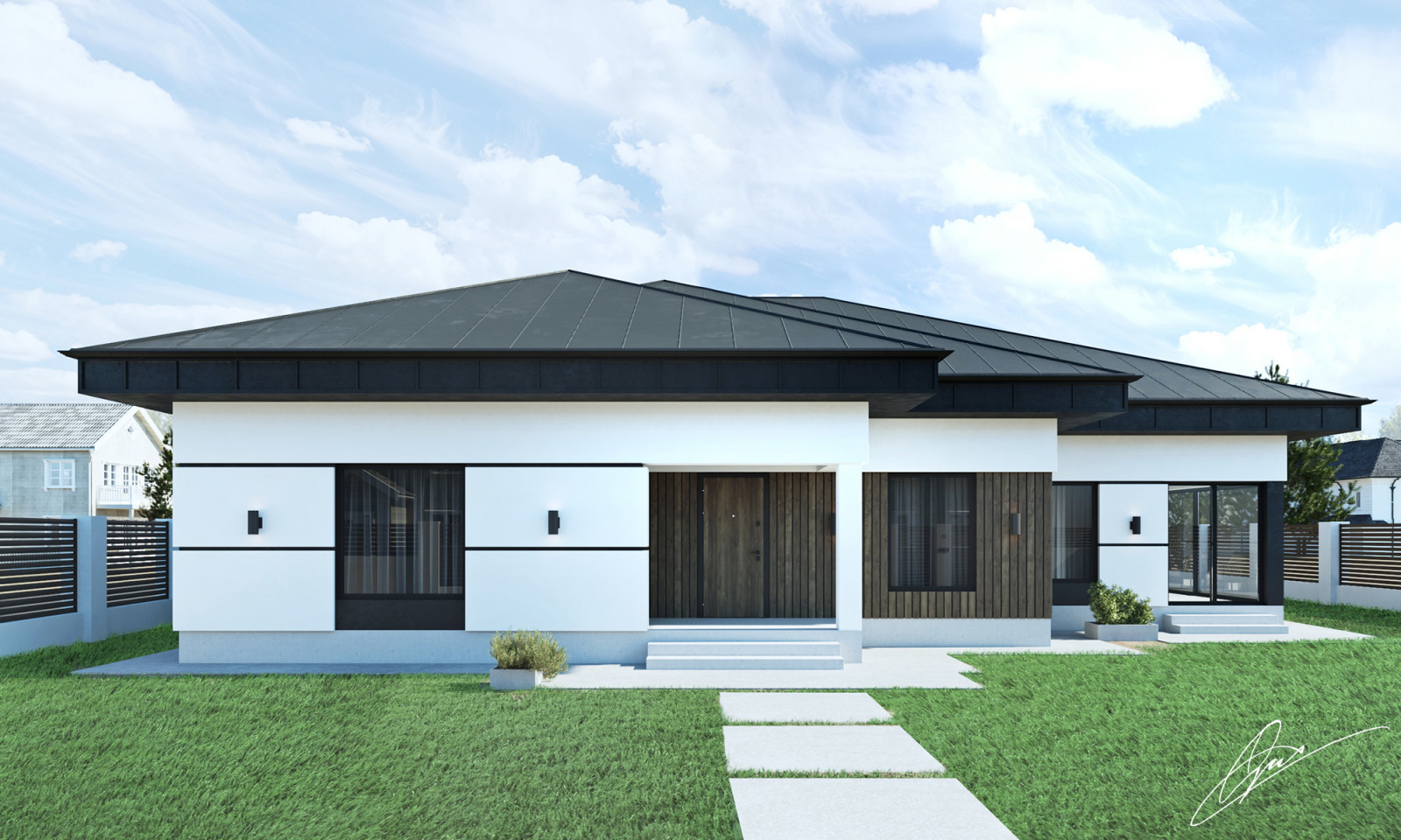 Обложка проекта: Экстерьер загородного дома в П. Долгопрудное