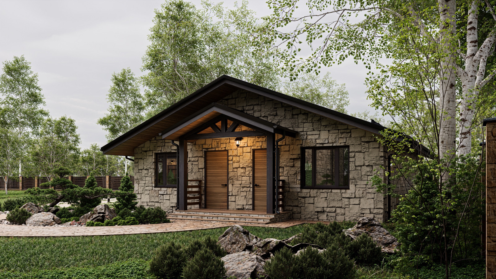 Обложка проекта: Residence near the river Lama