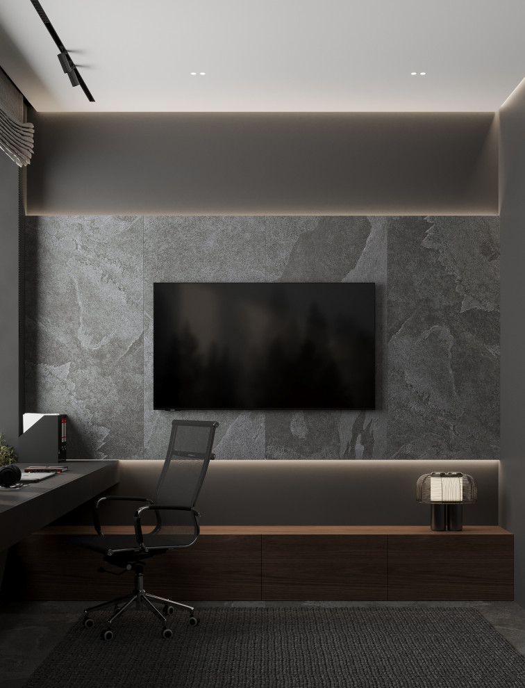 Темный минимализм в коттедже