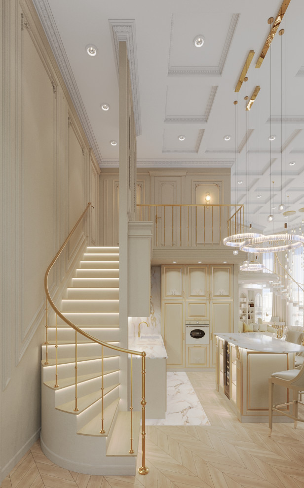 Интерьер 2-ух уровневой квартиры_ "АРОМАТ САДОВ"