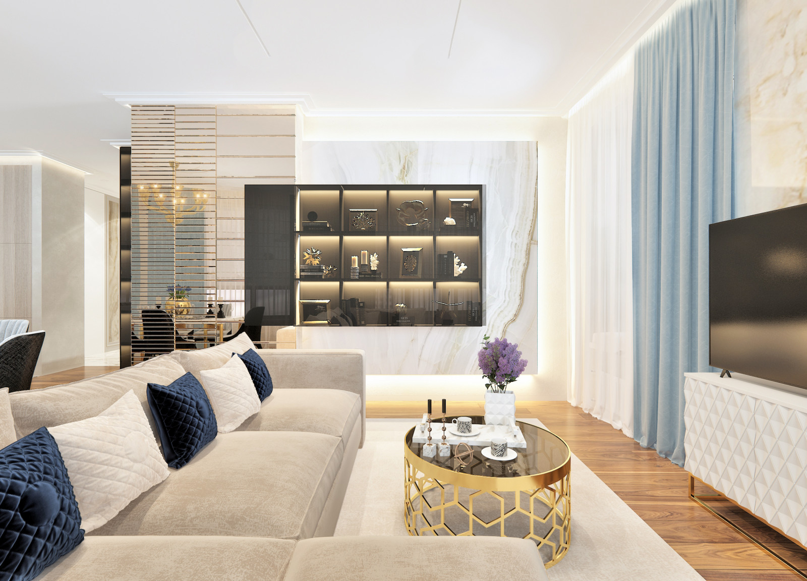 Современный интерьер в смешанном стиле.