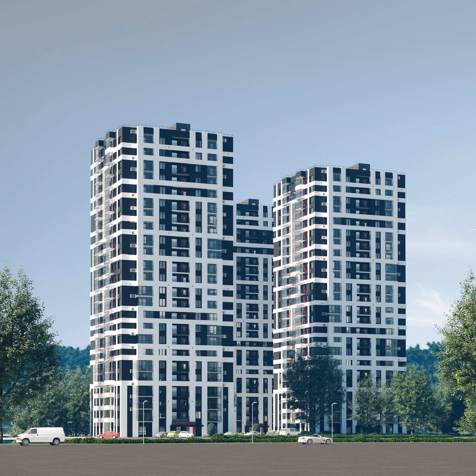 Визуализация фасадов ЖК