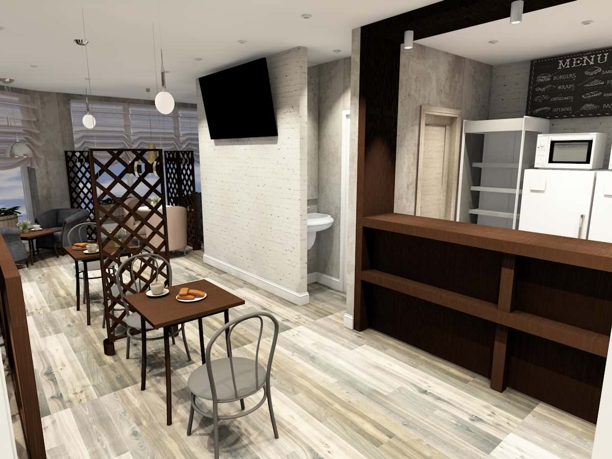 Обложка проекта: Дизайн-проект кафе быстрого питания в Новокузнецке