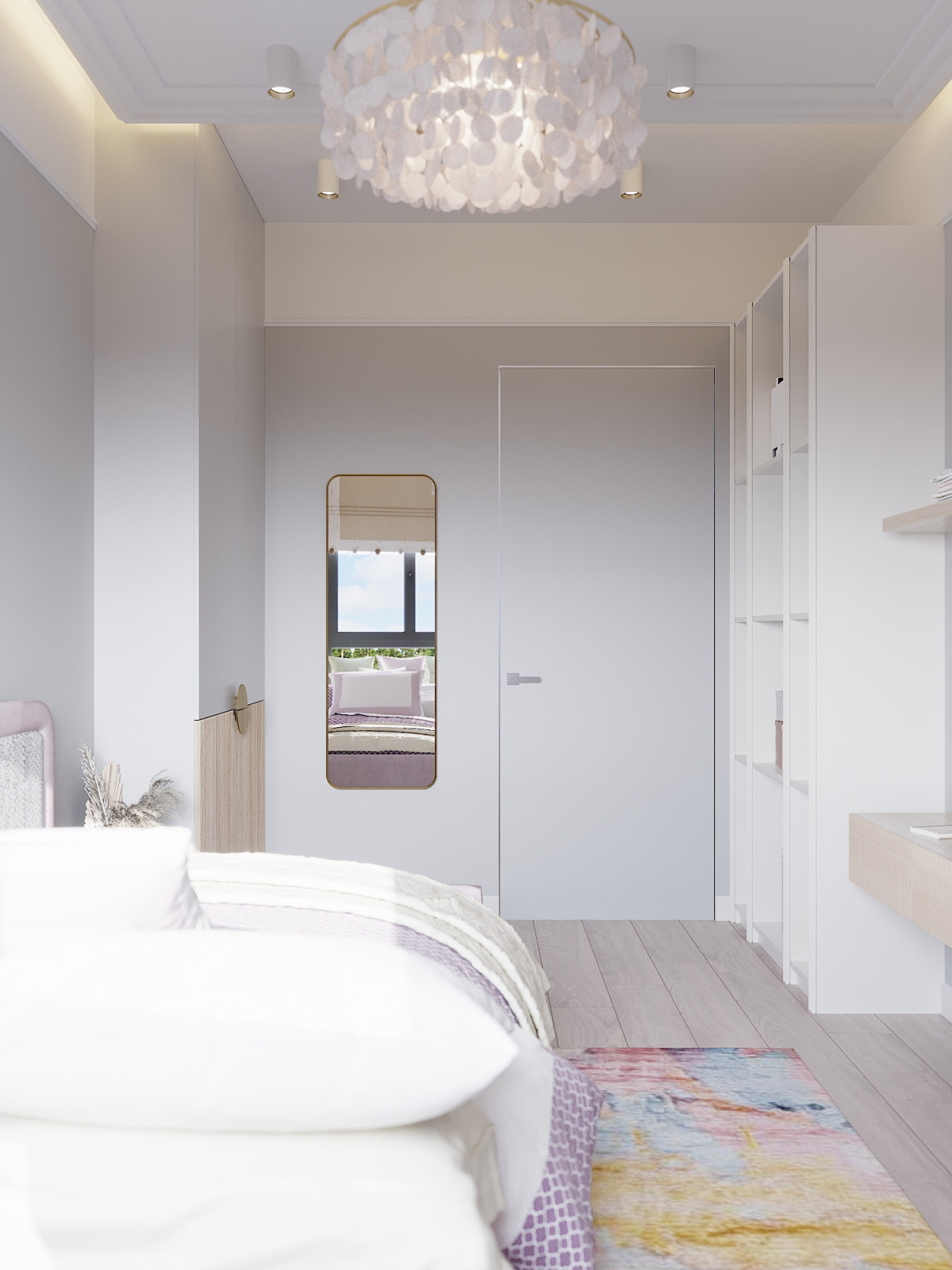 квартира с зеленым диваном