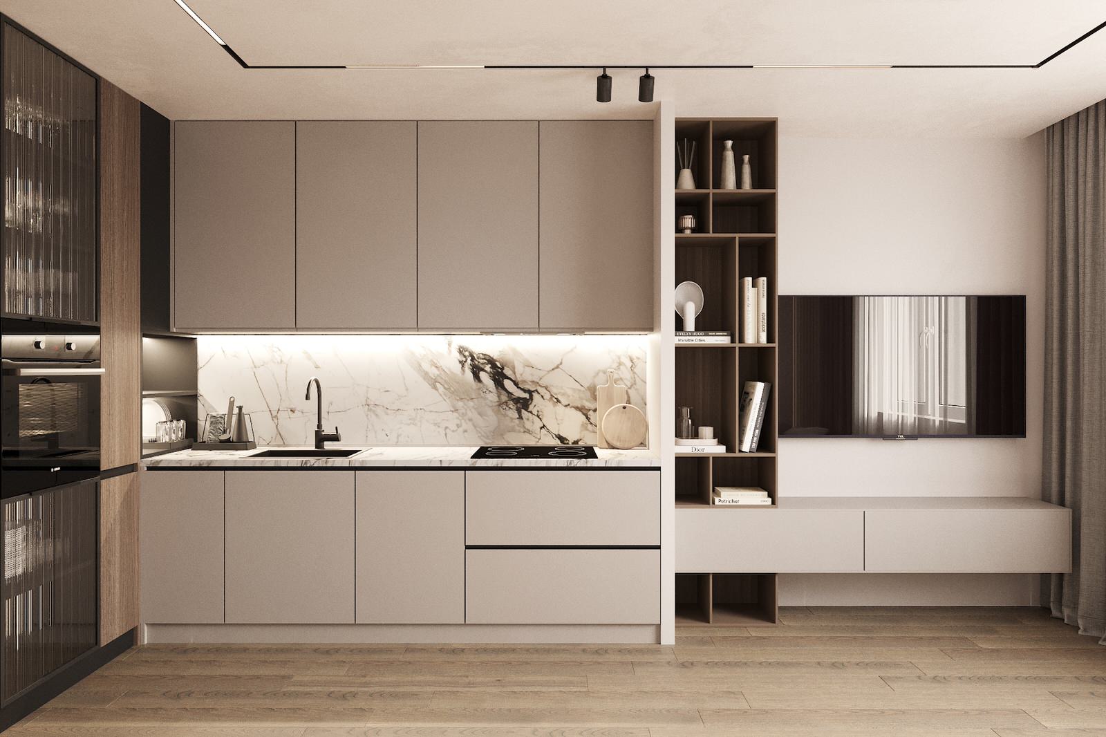 Обложка проекта: Проект интерьера кухни-гостиной