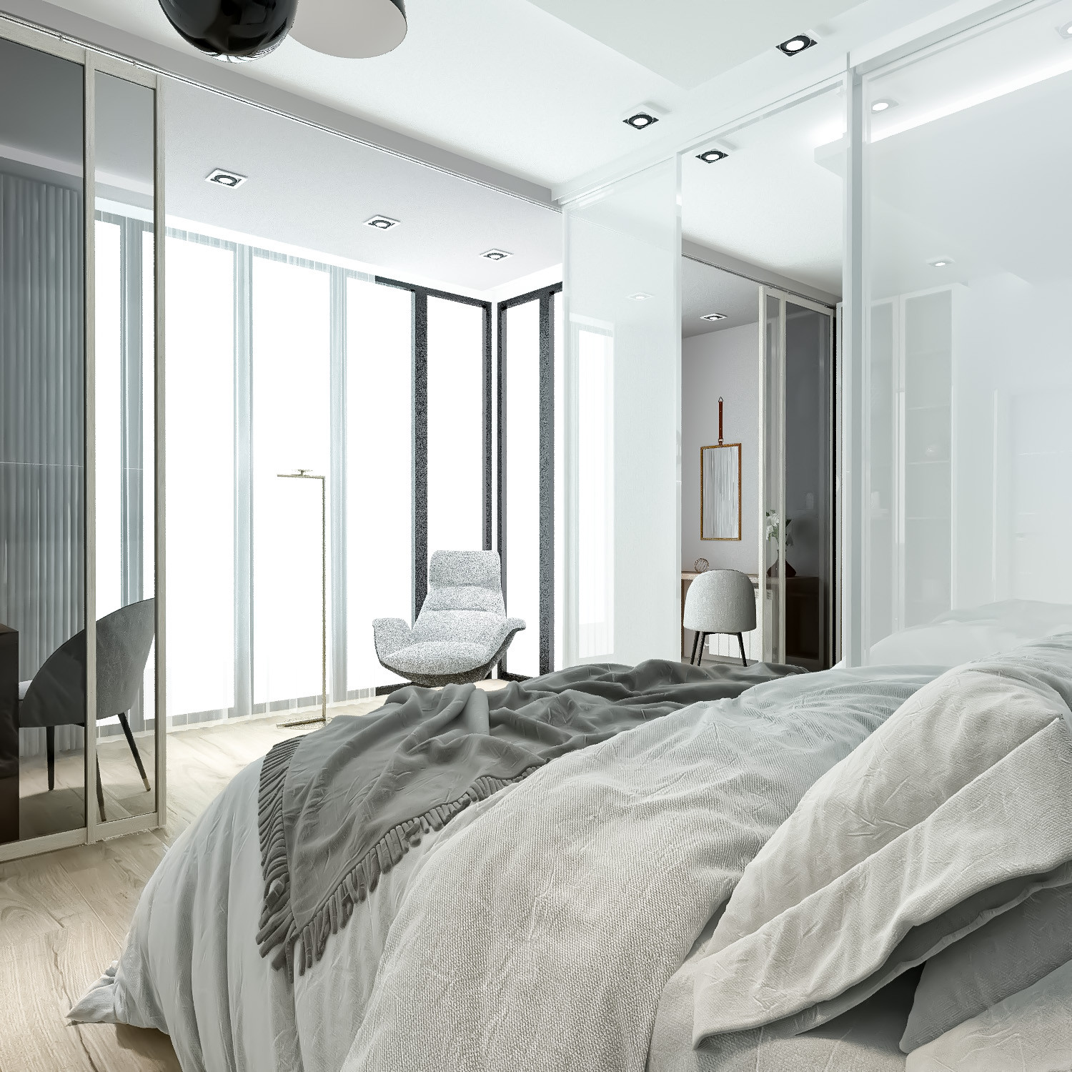 2020. 13. 10. Проект дизайна интерьера квартиры (спальня)