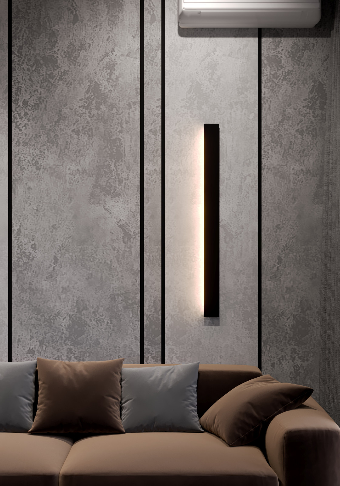 Дизайн проект квартиры в силе брутализм