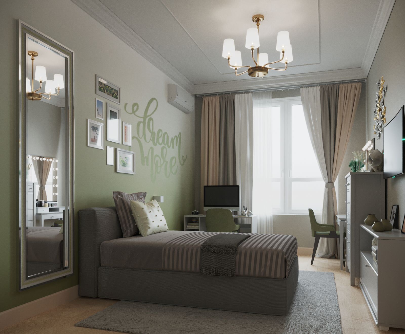 4-к квартира в Москве в пастельных тонах современной классики