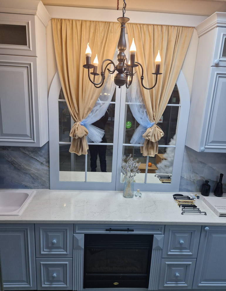 Обложка проекта: кухня POLINA  массив в эмали