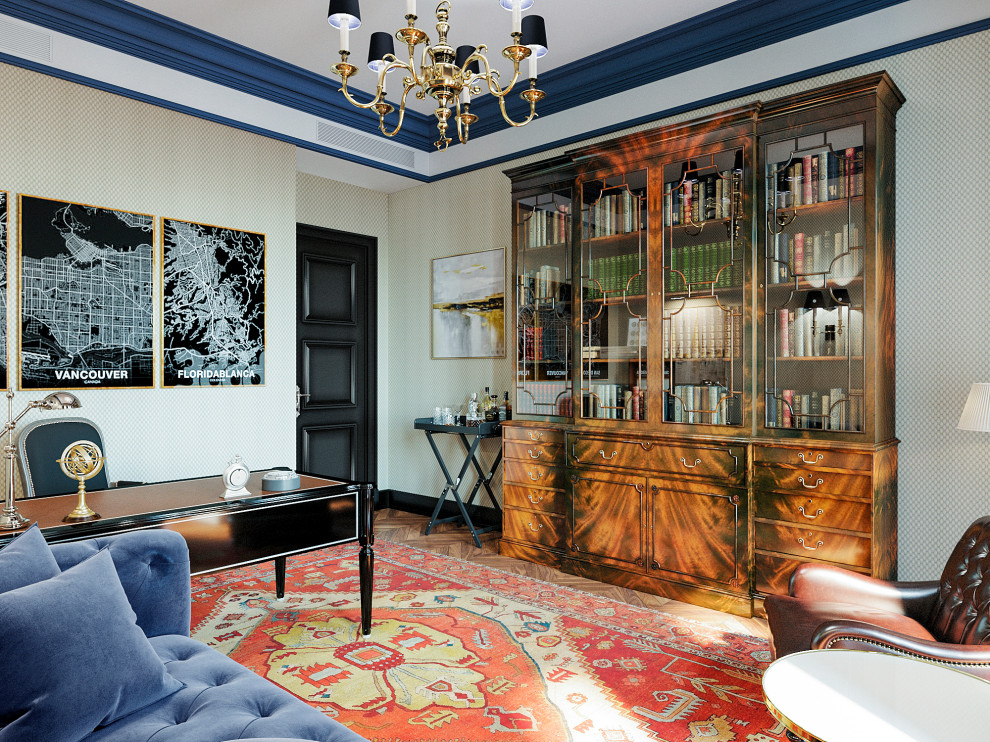 Респектабельный домашний кабинет - библиотека