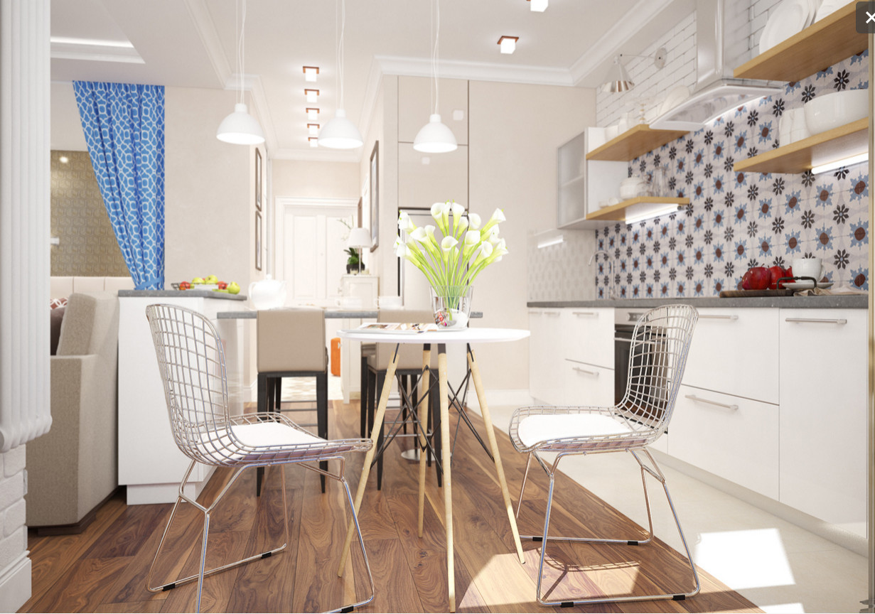 Квартира-студия в стиле 60х.