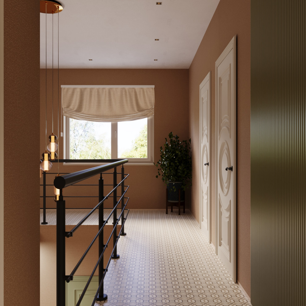 Дизайн 2х этажного дома в стиле эклектика