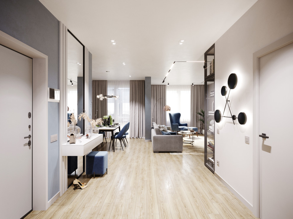 Дизайн квартиры в Москве в светлых тонах