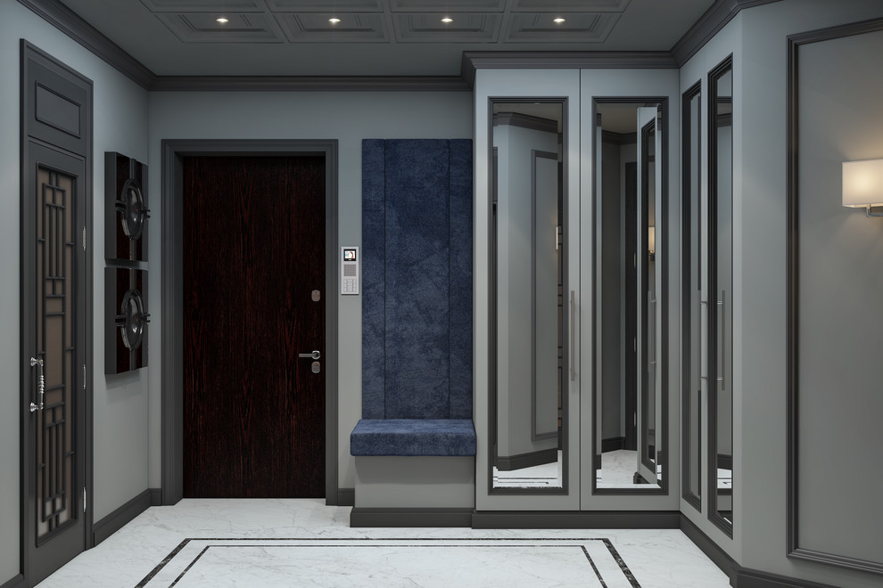 Визуализация квартиры. Серый тон - основной.