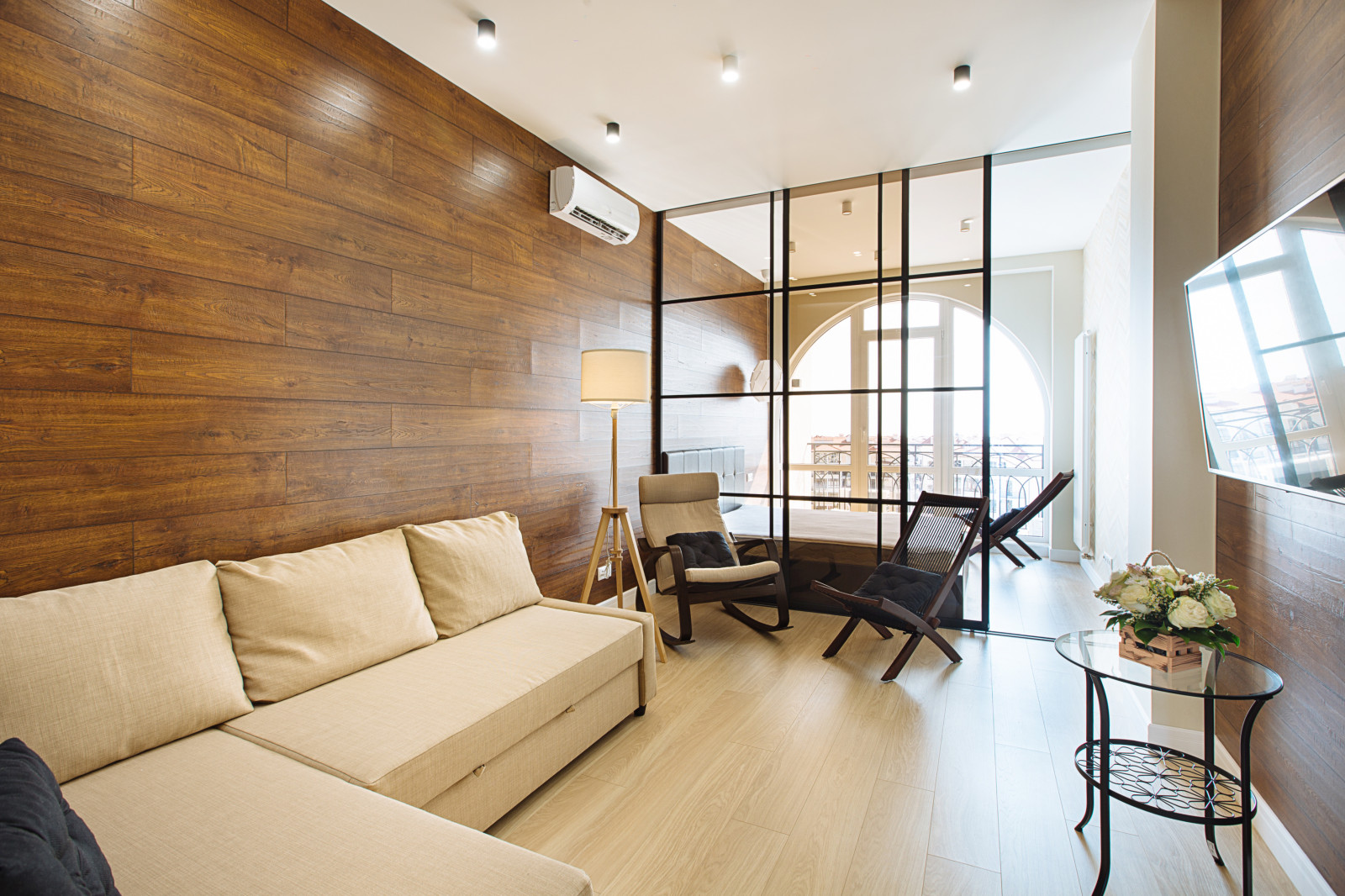 Однокомнатная квартира в современном стиле с шикарным видом на море в Геленджике