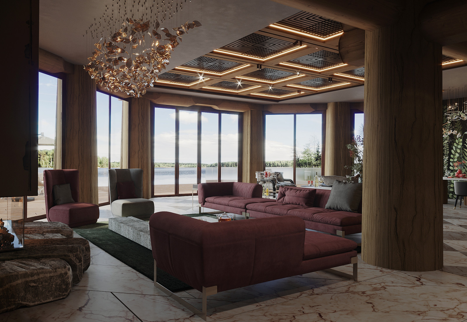 ЭСКИЗ-ПРОЕКТ ИНТЕРЬЕРА ДЕРЕВЯННОГО ДОМА