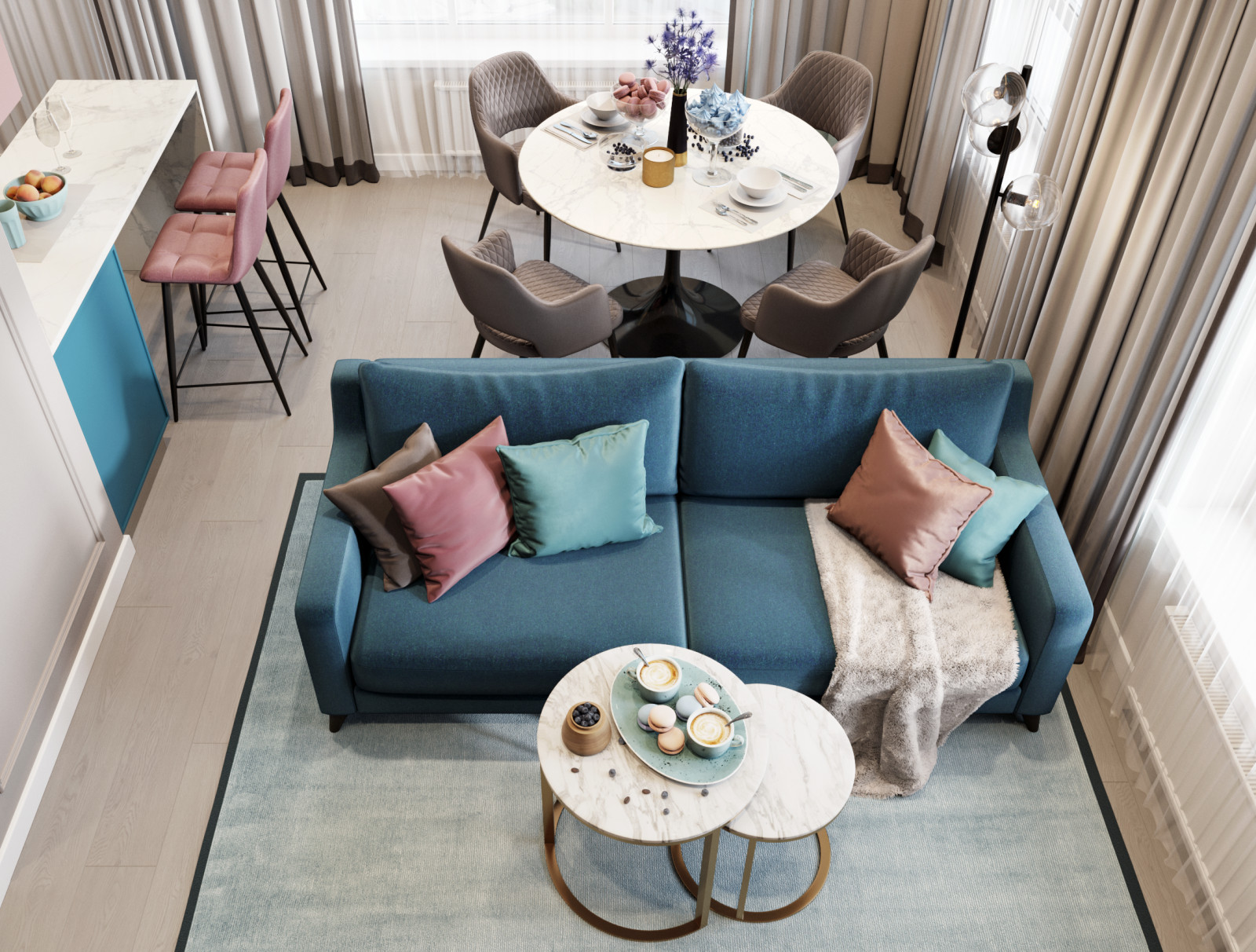 Кухня-гостиная на Комендантском