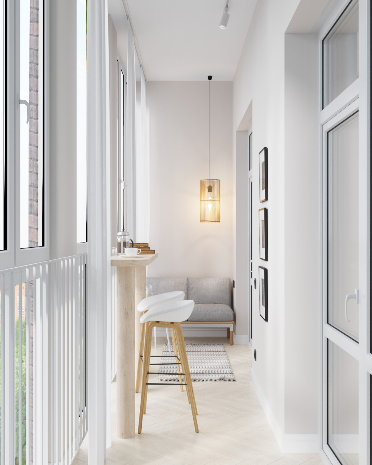 Дизайн-проект квартиры, площадью 59,25 м2, мкр Северный, жк Риф