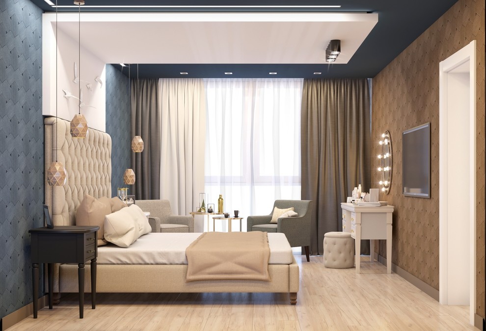 Дизайн - проект 3к. кв. 75 м2 для молодой пары в ЖК Крылья