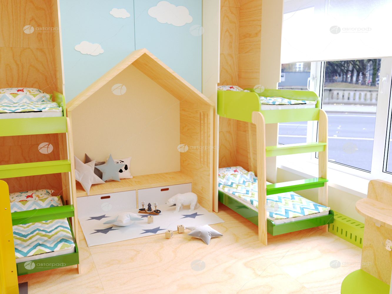 Дизайн проект для детского сада №3 Московского района.