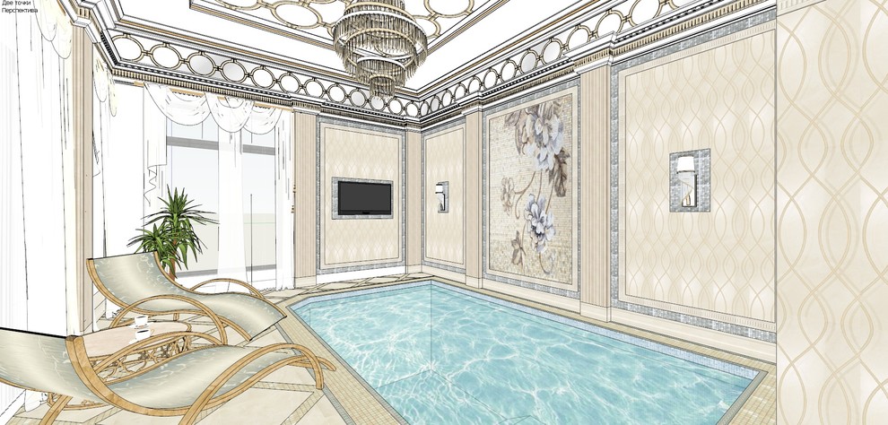 Обложка проекта: Эскизный дизайн-проект бассейна