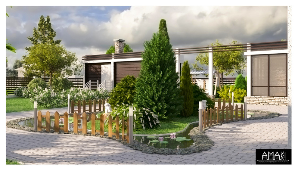 Загородный дом в стиле постмодернизма