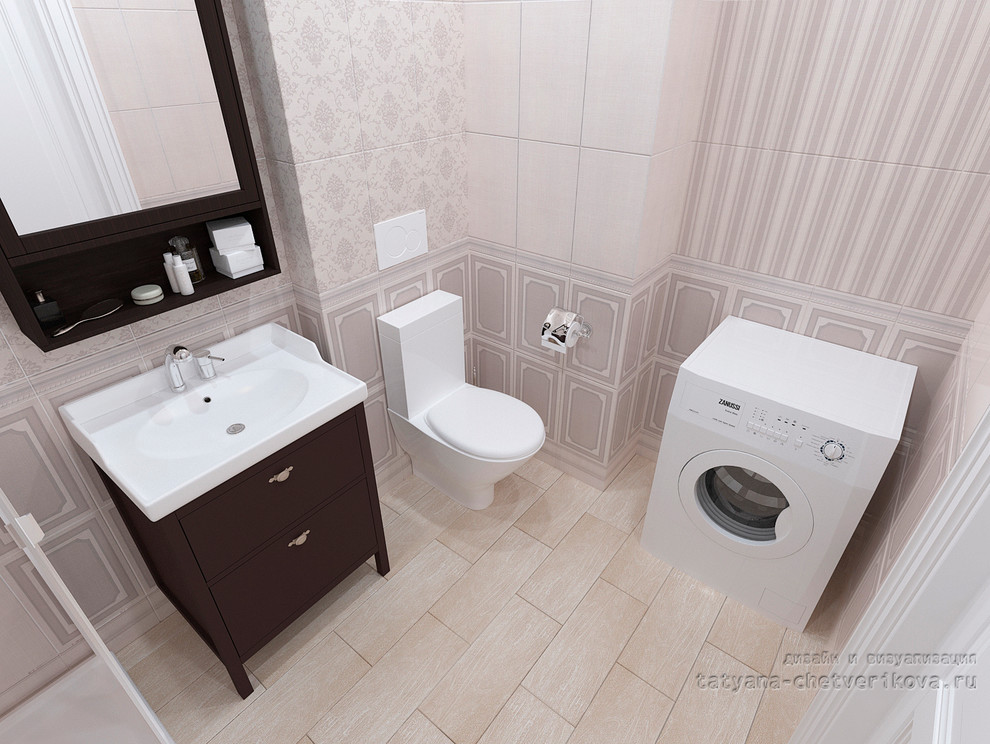 Дизайн-проект кухни и с/у в однокомнатной квартире