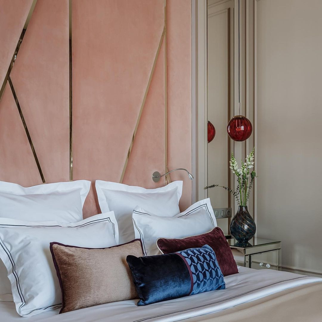 Мягкие стеновые панели в спальне