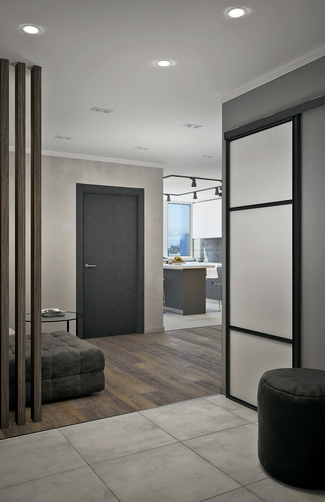 Современная однокомнатная квартира для молодого человека.