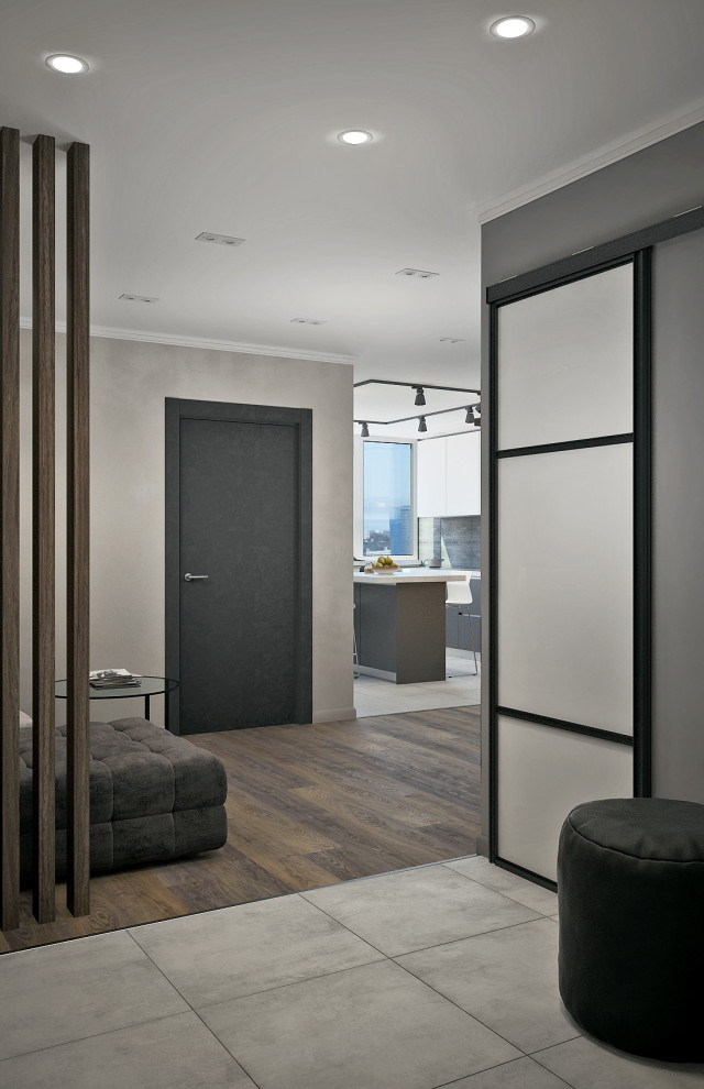 Современная однокомнатная квартира для молодого человека.